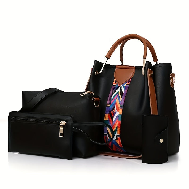 Kit 4 Bolsas Feminina Elegante Premium