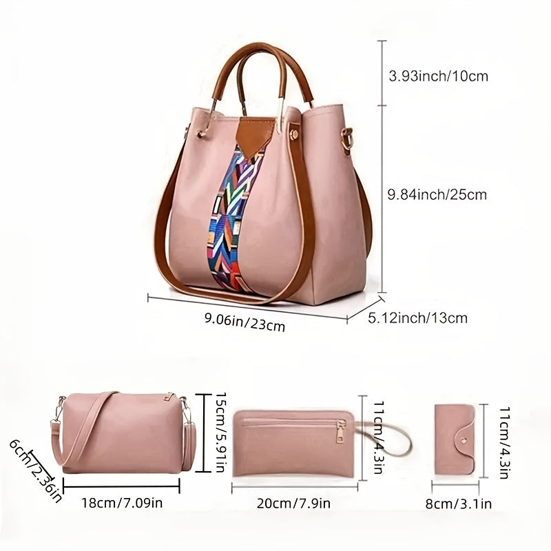 Kit 4 Bolsas Feminina Elegante Premium