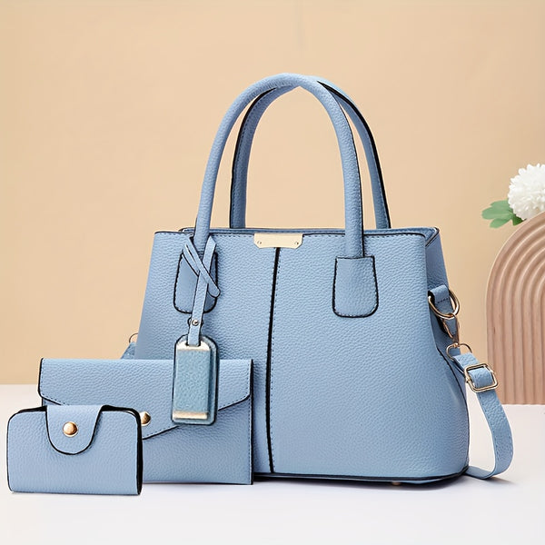 Kit 3 Bolsas Femininas em Couro Premium