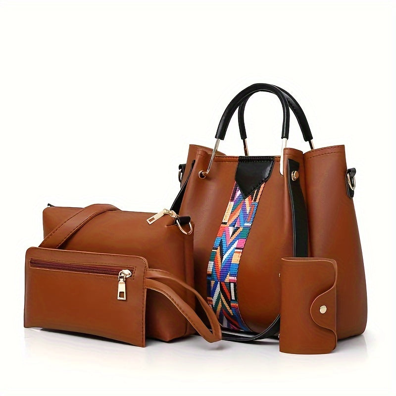Kit 4 Bolsas Feminina Elegante Premium