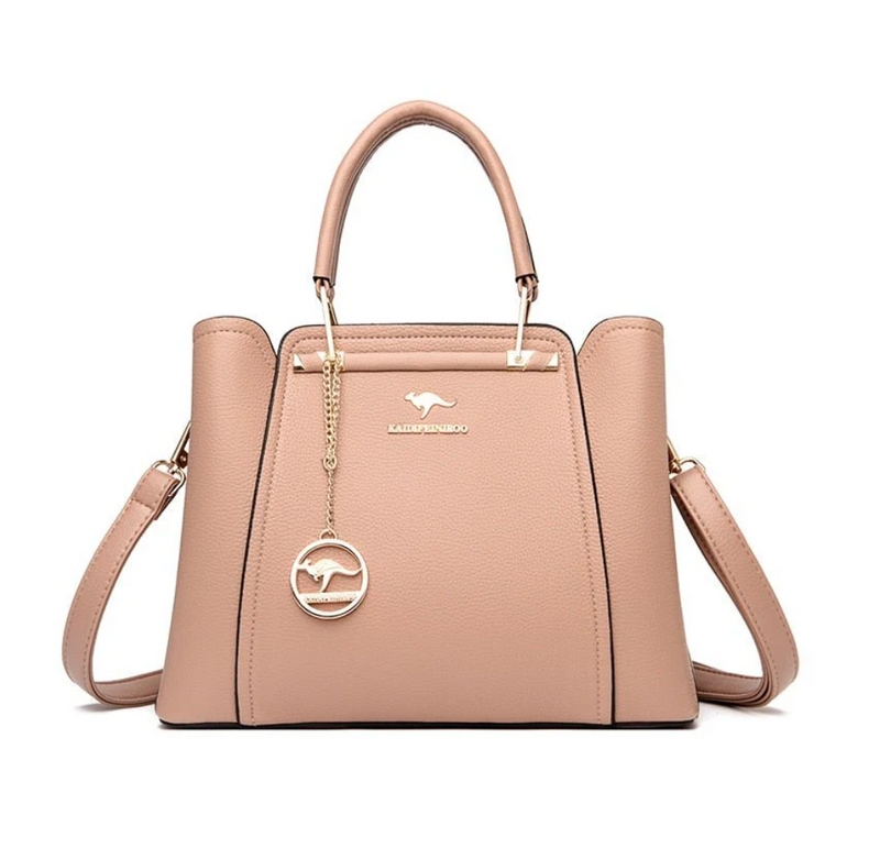 Bolsa Média Feminina de Couro Belle Éclat
