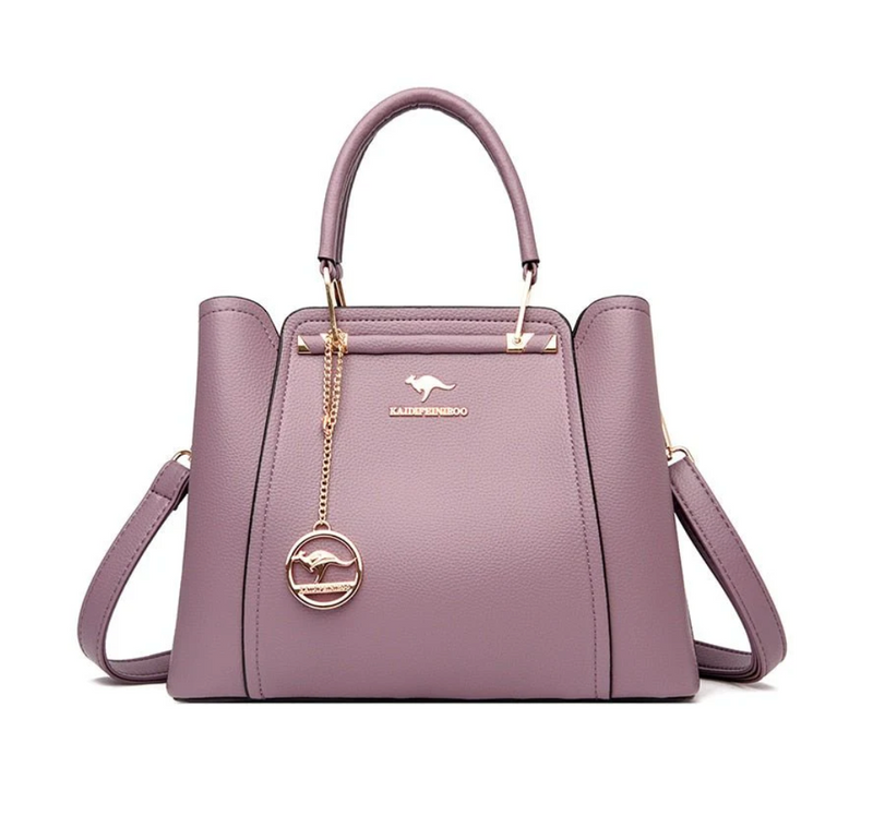 Bolsa Média Feminina de Couro Belle Éclat