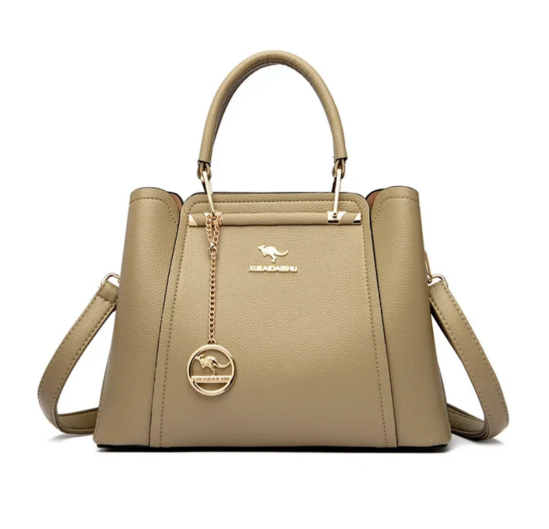 Bolsa Média Feminina de Couro Belle Éclat
