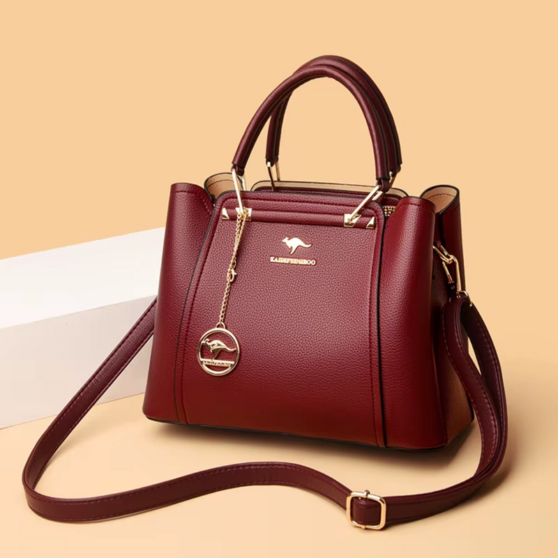Bolsa Média Feminina de Couro Belle Éclat