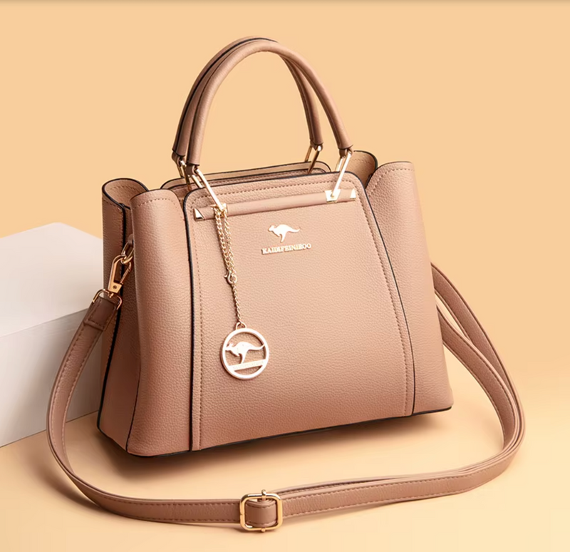 Bolsa Média Feminina de Couro Belle Éclat