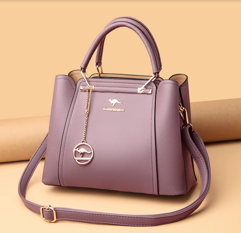 Bolsa Média Feminina de Couro Belle Éclat