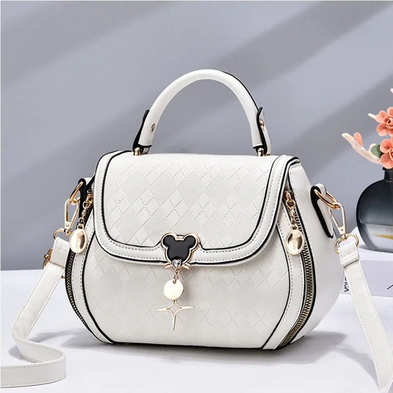 Bolsa Pequena Transveral de Couro Elegante