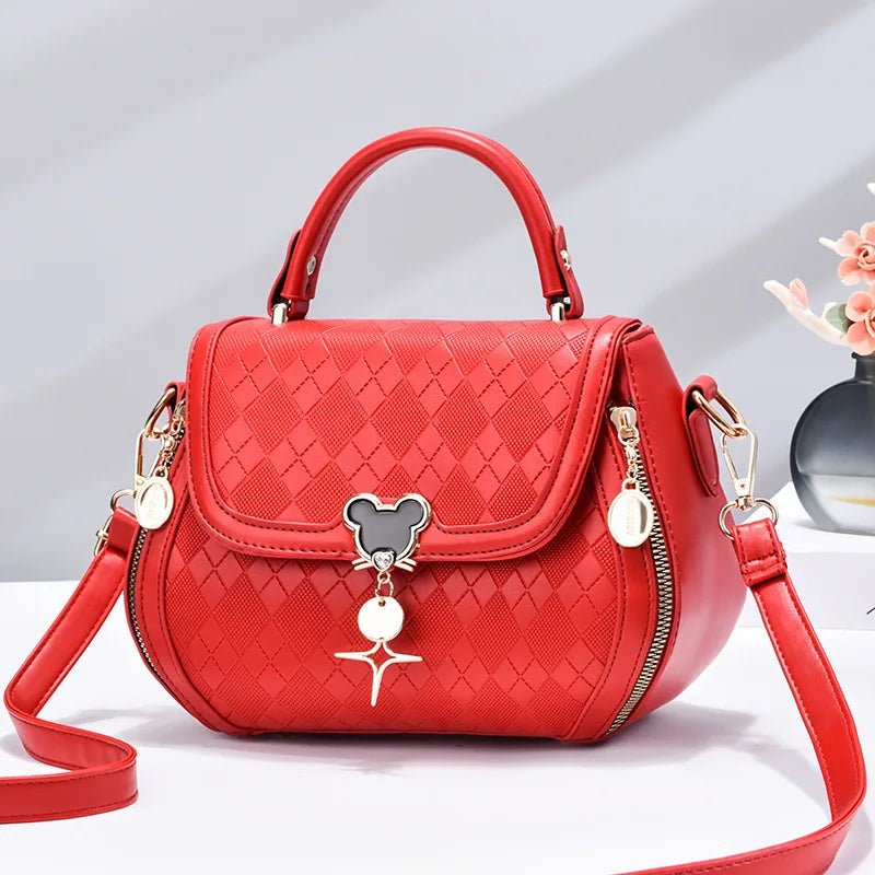 Bolsa Pequena Transveral de Couro Elegante