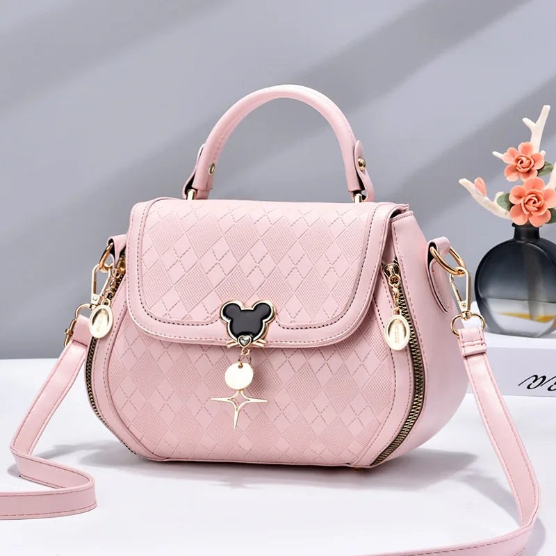 Bolsa Pequena Transveral de Couro Elegante