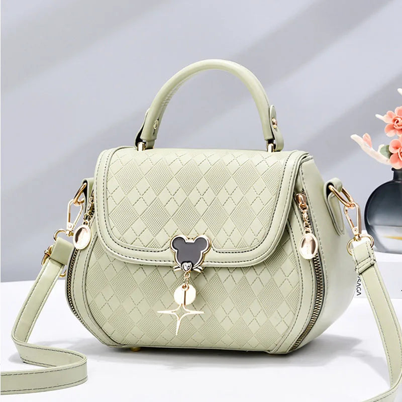 Bolsa Pequena Transveral de Couro Elegante