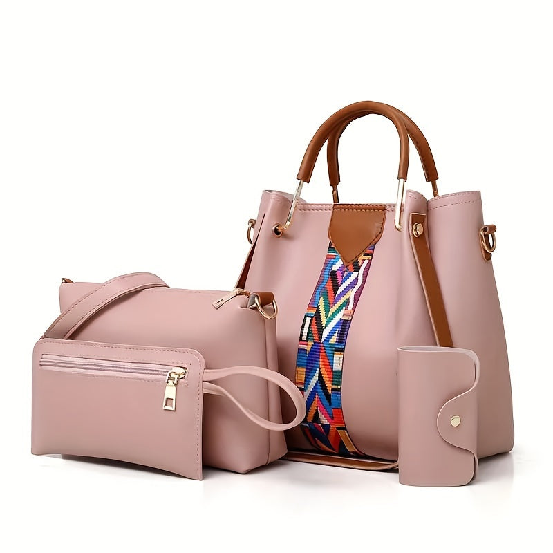 Kit 4 Bolsas Feminina Elegante Premium