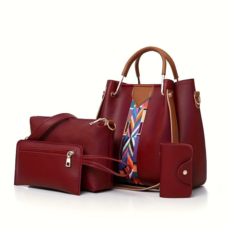 Kit 4 Bolsas Feminina Elegante Premium