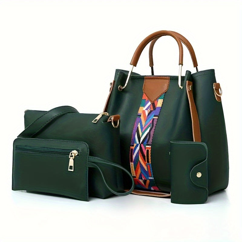 Kit 4 Bolsas Feminina Elegante Premium