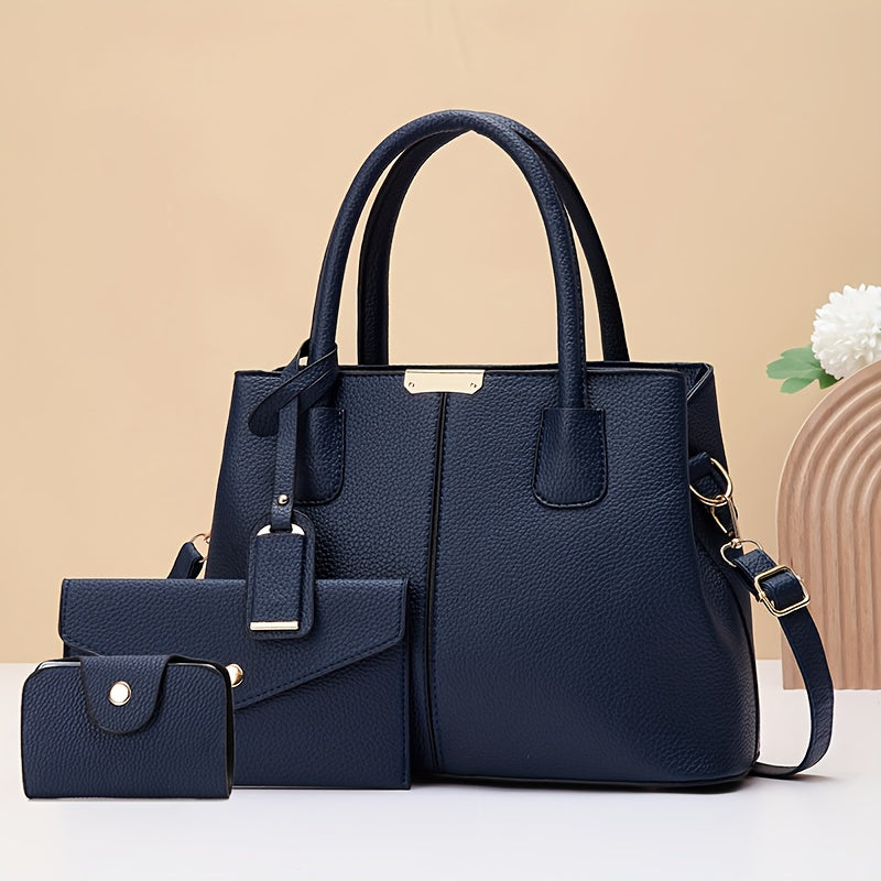 Kit 3 Bolsas Femininas em Couro Premium